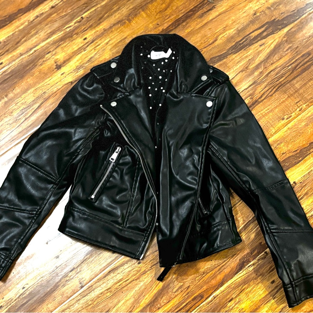Girls Leather Jacket H&M 8 year old